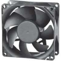 Sunon Fans DC Fan, 12V, 80x80x32mm, 59.4CFM, 3.7W, 45.2dBA, 4800RPM, Wire Leads