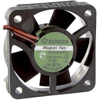 Sunon Fans DC Fan, 12V, 40x40x10mm, 8CFM, 1W, 27dBA, 5800RPM, Wire Leads