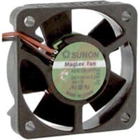 Sunon Fans DC Fan, 12V, 40x40x10mm, 9.5CFM, 1.8W, 39dBA, 8500RPM, Wire Leads