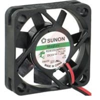 Sunon Fans DC Fan, 12V, 40x40x10mm, 7CFM, 1.1W, 27dBA, 5800RPM, Wire Leads