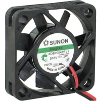 Sunon Fans DC Fan, 5V, 40x40x10mm, 8CFM, 1.2W, 32dBA, 7000RPM, Wire Leads