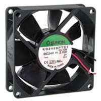 Sunon Fans DC Fan, 12V, 80x80x25mm, 36.5CFM, 1.2W, 31dBA, 2700RPM, Wire Leads