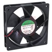 Sunon Fans DC Fan, 12V, 120x120x25mm, 80CFM, 2.9W, 41dBA, 2800RPM, Wire Leads