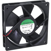 Sunon Fans DC Fan, 12V, 120x120x25mm, 132.7CFM, 6.3W, 43.7dBA, 2650RPM, Wire Leads