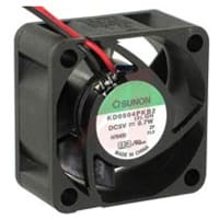 Sunon Fans DC Fan, 12V, 40x40x20mm, 8CFM, 1.1W, 32dBA, 7000RPM, Wire Leads