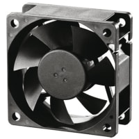 Sunon Fans DC Fan, 12V, 60 x 60 x 25, 16CFW, 0.6W, 21dBA, 3100RPM, Wire Leads