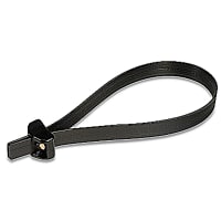 ABB Thomas & Betts Cable Tie, Double-Locking Head, 16", 250lb, Weather/UV Resistant, Black