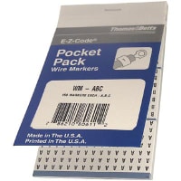 ABB Thomas & Betts Standard Wire Marker Books, Vinyl Cloth 150 Markers each, A, B, C