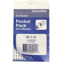 ABB Thomas & Betts Standard Wire Marker Books, Vinyl Cloth 10 Markers each, 1 thru 33, A, B, C