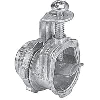 ABB Thomas & Betts Fitting, One Screw, 3/8", Clamping Range 0.13 Inch - 0.70 Inch, Zinc Alloy