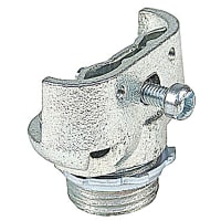 ABB Thomas & Betts Duplex Clamp Connector, 1-13/32"L x 1-11/16"W, Size .5", Malleable Iron