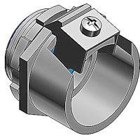 ABB Thomas & Betts Metal-Clad and Armored Fitting, Size 3/8", Steel, UL E23018, Electro Zinc Plated