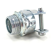 ABB Thomas & Betts Conduit Fitting, Squeeze Connector, Straight, 1/2", 1/2"Knockout, Steel