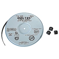 ABB Thomas & Betts Deltec Cable Tie Kit, Containing 10 .05' Reel of UV Resistant Black Acetal Strap