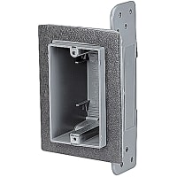 ABB Thomas & Betts Outlet Box, One-Gang, 3-3/4"L x2-1/4"W x 2-3/4"D, Gray, Non-Metallic, 18 cu in