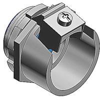 ABB Thomas & Betts Metal-Clad and Armored Cable Fitting, 3/8", Zinc Plated Steel