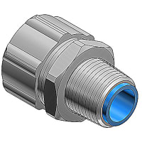 ABB Thomas & Betts Conduit Fitting, Steel, Insulated Liquidtight Connector, 3/8", Thread Size 16