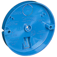 ABB Thomas & Betts Round Ceiling Box, 4"Dia x 1/2"D, Blue, Non-Metallic