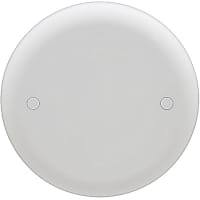 ABB Thomas & Betts Round Black Ceiling Cover, 4" Dia., White, Non-Metallic