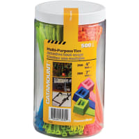 ABB Thomas & Betts Cable Tie Assortment Jar, Fluorescent All-Nylon Ties