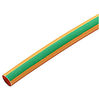 ABB Thomas & Betts Thin-Wall Heat-Shrinkable Tubing, 3/8"x200'Reel, 600V, PolyGreen/Yellow Striped