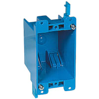 ABB Thomas & Betts One Gang Old Work Outlet Box, 4-1/8"L x2.25"W x 2.75"D, Blue PVC