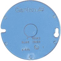 ABB Thomas & Betts Round Blank Box Cover, 4" Dia, 1/2" Knockouts, Non-Metallic Blue