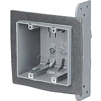 ABB Thomas & Betts Two Gang Airtight Device Box, 3.75"L x 4"W x 2.75"D, Gray, Non-Metallic