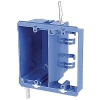 ABB Thomas & Betts Dual Voltage Box/Bracket, 3.75"L x 4"W x 3"D, PVC Blue