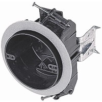 ABB Thomas & Betts Round Fan/Fixture Vaportight Box, 4"Dia, 2-3/4"D, Black, Polycarbonate