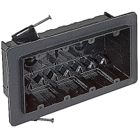 ABB Thomas & Betts FourGang Vapor-Tight Box;3-1/2"L x 7-1/2"Wx2-3/4"D;Black; Polycarbonate