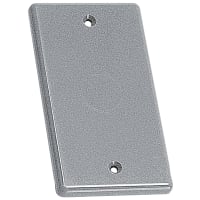 ABB Thomas & Betts One-Gang Handy Box Blank Cover, 4.3"L x2.38"W, Gray, Non-Metallic