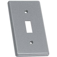 ABB Thomas & Betts One-Gang Handy Box Toggle Switch Cover, 4.3"L x 2.38"W, Gray, Non-Metal