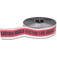 ABB Thomas & Betts Foil-Backed DetectableBuriedUtilityTape, Red, Legend: Electric Line, 3" x 100