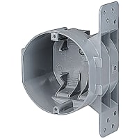 ABB Thomas & Betts Round Ceiling Box, 4"Dia, 2-3/4"D, Gray, Non-Metallic, Cable Entries 4