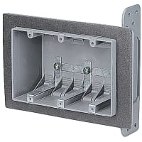 ABB Thomas & Betts Three-Gang Airtight Device Box, 3-3/4"L x 5-3/4"W x 2-3/4"D, Gray, Non-Metal