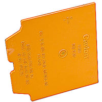 ABB Thomas & Betts Double Gang Divider Plate, 3-23/32"L x 3-25/32"W, PVC, Orange