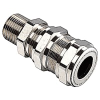 ABB Thomas & Betts Double Compression Cable Gland, M25Thread, Flameproof, IP66 Rating, Brass