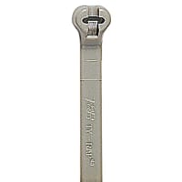 ABB Thomas & Betts Cable Tie, Gray Polyamide (Nylon 6.6), 8.19"L, Tensile Strength 40lbs