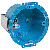 ABB Thomas & Betts Round Old/New Work Ceiling Box, Diameter 3-1/2 Inches, Blue