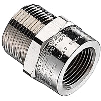 ABB Thomas & Betts Adapter, ThreadConverter, 1"NPT Male to M32 Female Thread, Nickel Plated Brass