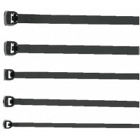 ABB Thomas & Betts RS RSTY200-120X-100 Non-Releasable Cable Tie, Black PA 6.6, 219mmx7.6mm