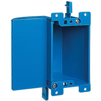 ABB Thomas & Betts One Gang Old Work Outlet Box, 3.64"L x 4.07"W x 2"D, Blue PVC