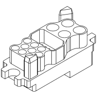 Anderson Power Products M-Pin & Socket, POWER DRAWER HSG.MID.DRAW.PIN, FLT.MT.