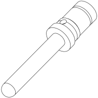 Anderson Power Products M-Pin & Socket, POWER DRAWER CONT.#8 PIN, CRIMP, MAKE FIRST