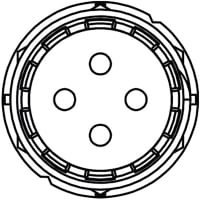 Anderson Power Products EG-SPEC PAK GLANDS, 5PMPL GLAND, 4 HOLE, WIRE RANGE 2.0 TO 2.8MM (0.08"-0.11")