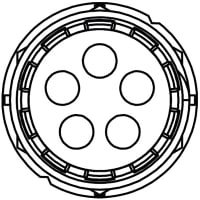 Anderson Power Products EG-SPEC PAK GLANDS, 5PMPL GLAND, 5 HOLE, WIRE RANGE 3.5 TO 4.5MM (0.14"-0.18")