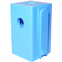 Anderson Power Products Connector, Power, Heavy Duty, LOCKING PP75 BLUE MT WING RND HOLE -BULK