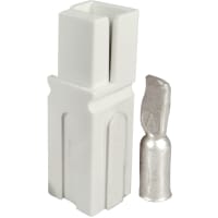 Anderson Power Products Connector, Power, -20 to +105 deg.C, UL 94V-0, 0.437 in., White