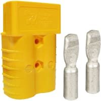 Anderson Power Products Connector Power Heavy Duty SB350 YELLOW2/0 AWG 2/0 AWG 350A CONT